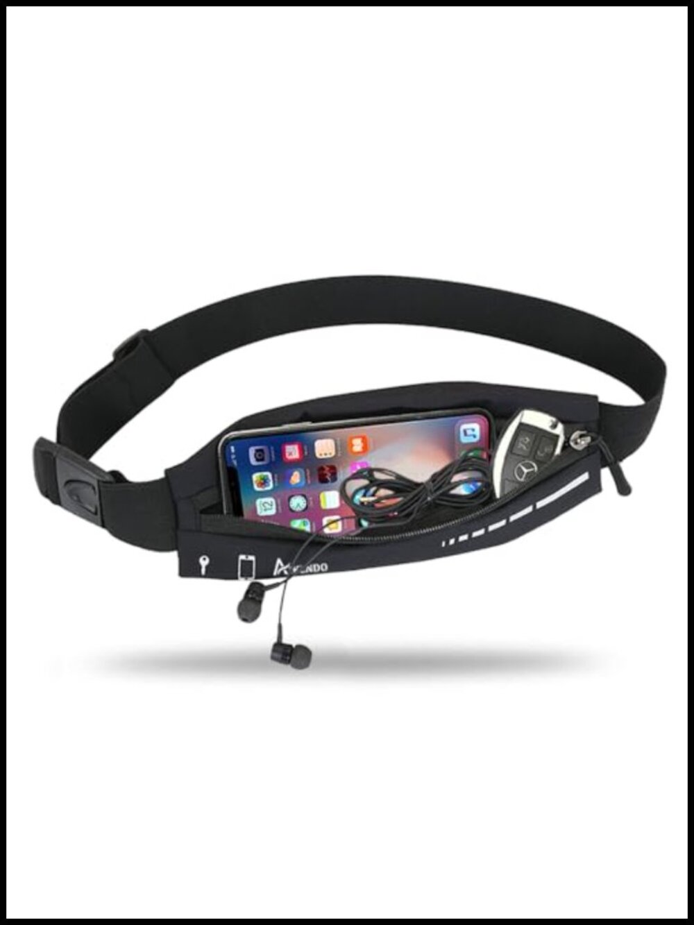 Slim Running Belt Waist Pack Phone Holder Adjustable Water Resistant